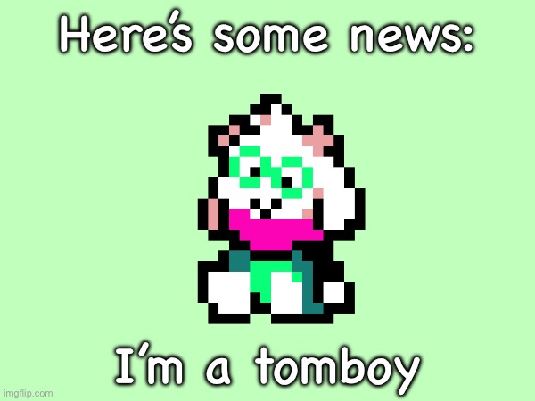 Si | Here’s some news:; I’m a tomboy | made w/ Imgflip meme maker