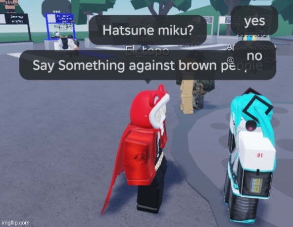 Bitch | image tagged in memes,shitpost,hatsune miku,roblox,screenshot | made w/ Imgflip meme maker