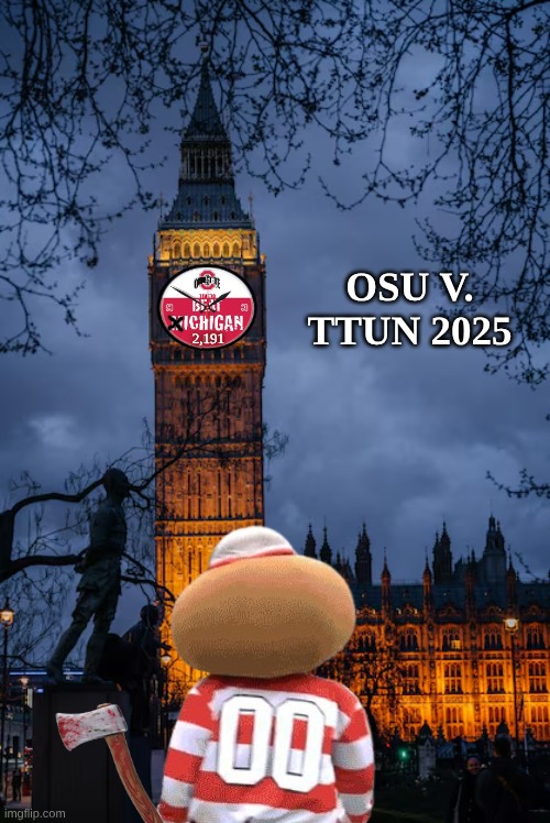 Ohio State Michigan 2025 meme | OSU V. TTUN 2025; 2,191 | image tagged in memes,college football,football,ohio state buckeyes,michigan sucks,michigan | made w/ Imgflip meme maker