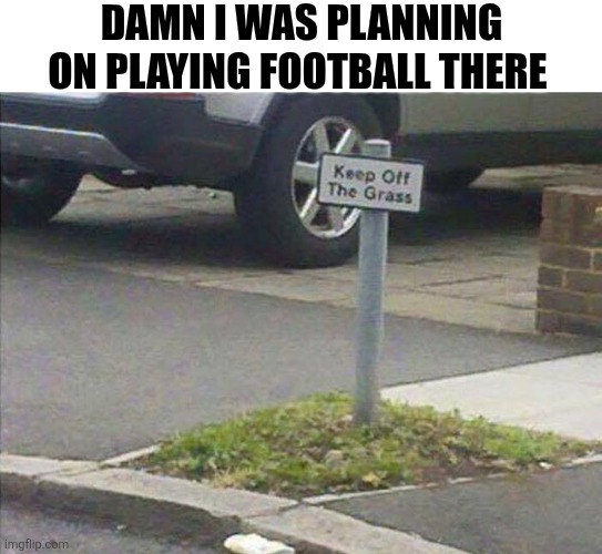 Damn I Was Planning On Playing Football There | DAMN I WAS PLANNING ON PLAYING FOOTBALL THERE | image tagged in chrisjoines1 | made w/ Imgflip meme maker