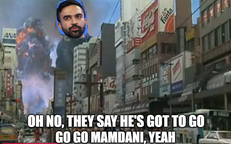 Zohran Mamdani | OH NO, THEY SAY HE'S GOT TO GO; GO GO MAMDANI, YEAH | image tagged in new york city | made w/ Imgflip meme maker