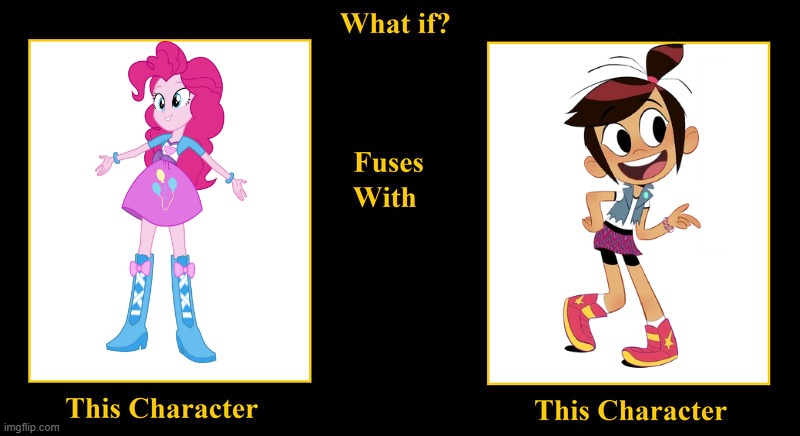 Pinkie Pie Fuses With Molly McGee | image tagged in what if fuses | made w/ Imgflip meme maker
