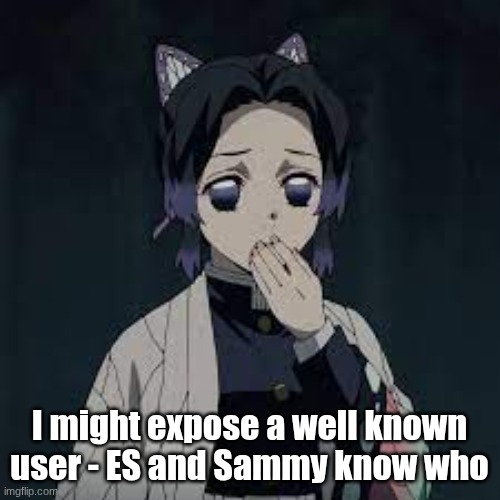 wait u have a point | I might expose a well known user - ES and Sammy know who | image tagged in wait u have a point | made w/ Imgflip meme maker