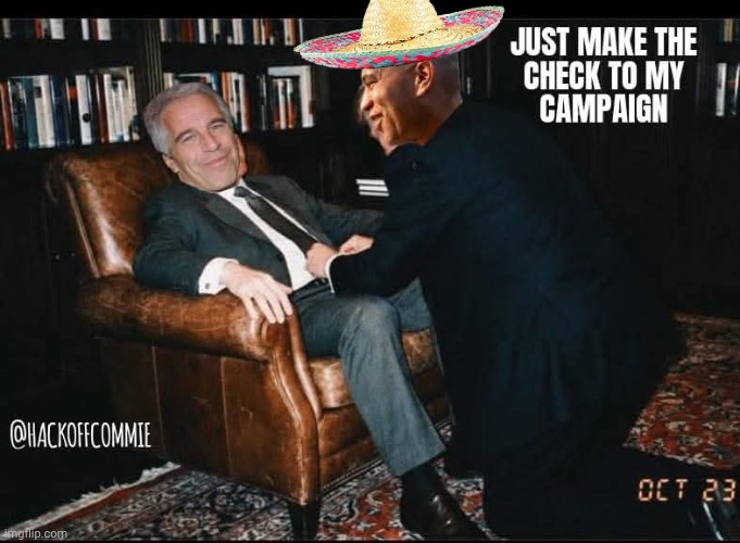 Guacheem Jeffries working for his campaign contribution | image tagged in jeffrey epstein,guacamole | made w/ Imgflip meme maker