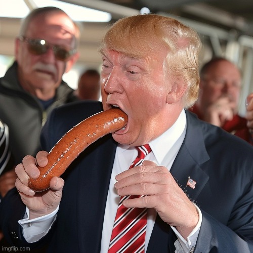 trump | image tagged in practice,blow job | made w/ Imgflip meme maker