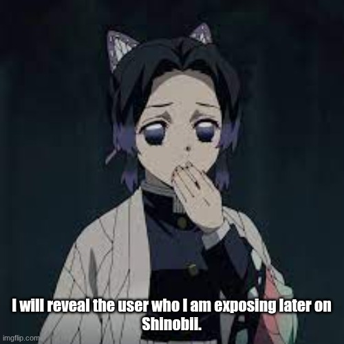 wait u have a point | I will reveal the user who I am exposing later on
Shinobii. | image tagged in wait u have a point | made w/ Imgflip meme maker