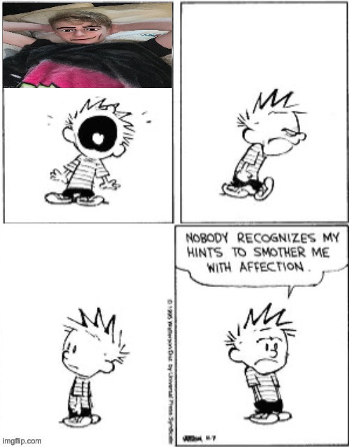 Nobody recognizes my hints to smother me with affection | image tagged in nobody recognizes my hints to smother me with affection | made w/ Imgflip meme maker