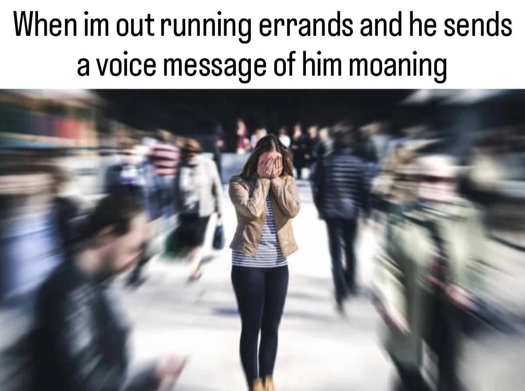 Woman in Crowd Blank Meme Template