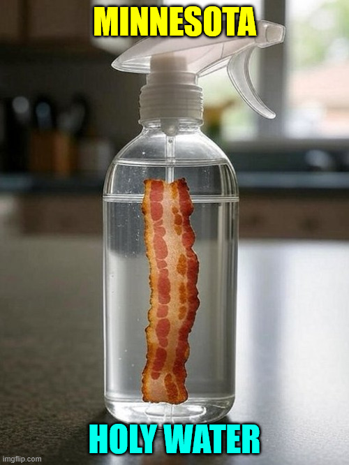 Minnesota holy water | MINNESOTA; HOLY WATER | image tagged in minnesota,holy water | made w/ Imgflip meme maker