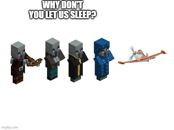 Blank White Template | WHY DON'T YOU LET US SLEEP? | image tagged in blank white template | made w/ Imgflip meme maker
