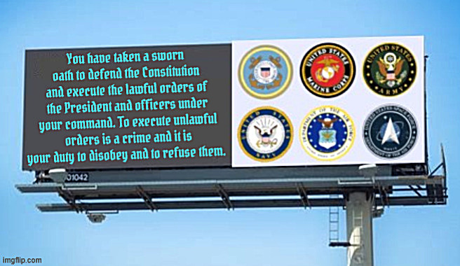 Defy and Disavow Illegal Orders | image tagged in defy and disavow illegal orders,sworn oaths,resist fascisim,stand down and defy,maga malitia,mad monarch | made w/ Imgflip meme maker
