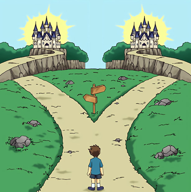 Two Good Paths Blank Meme Template