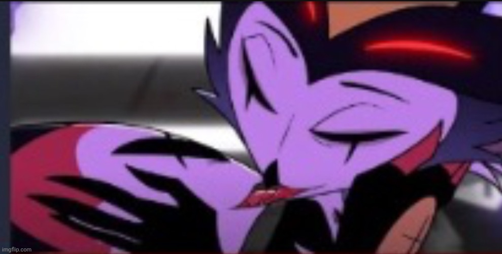 Blitzo and Stolas kissing | image tagged in blitzo and stolas kissing | made w/ Imgflip meme maker