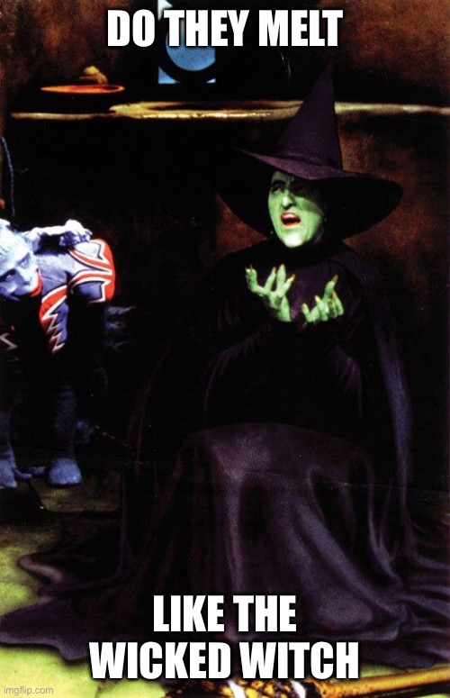 Wicked witch melting | DO THEY MELT LIKE THE WICKED WITCH | image tagged in wicked witch melting | made w/ Imgflip meme maker