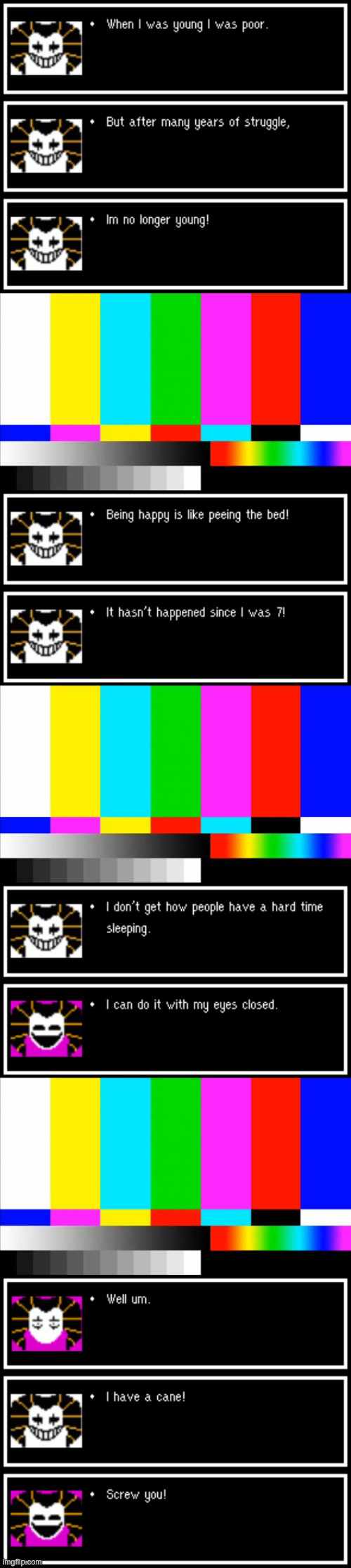 image tagged in tv test card color | made w/ Imgflip meme maker