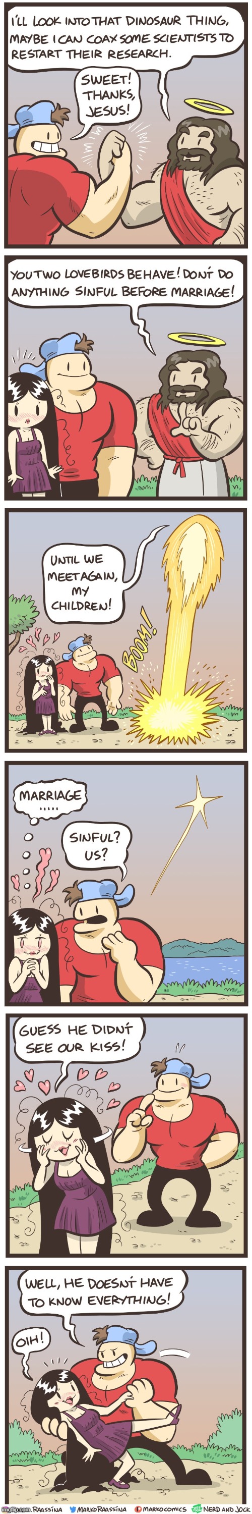 image tagged in jesus christ,jock,olga,marriage,kiss,hehe | made w/ Imgflip meme maker