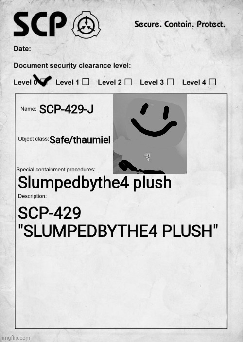 SCP-429-J Document Blank Meme Template
