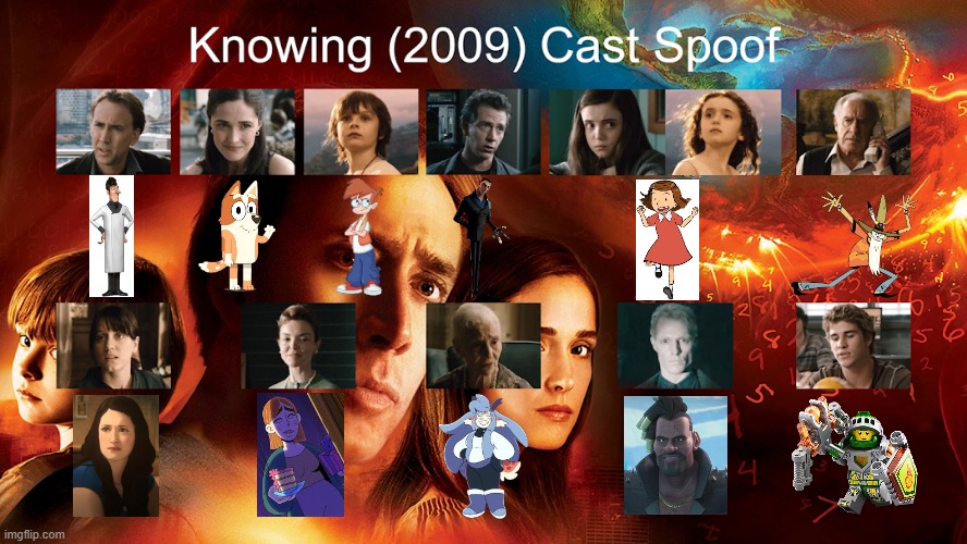 Credit to Waldness Topic International for this used | image tagged in meme,memes,spoof cast,knowing,characters,roles | made w/ Imgflip meme maker