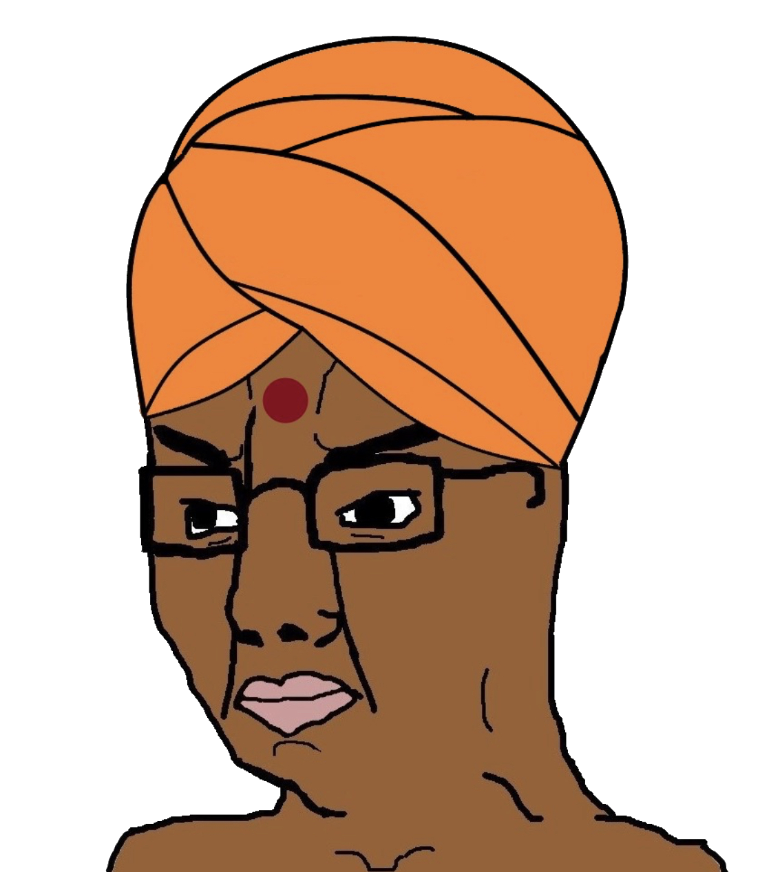 Hindu face head transparent Blank Meme Template