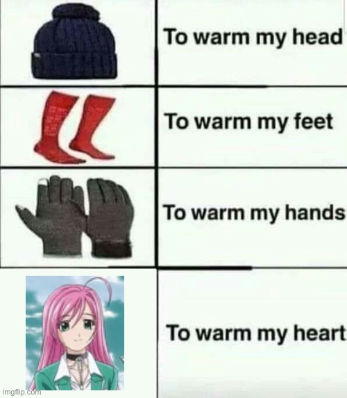 She is pretty and cute especially me knowing that I’m sick (Rosario + Vampire meme 2) | image tagged in to warm my heart,rosario vampire,anime,pretty,cute,sick | made w/ Imgflip meme maker
