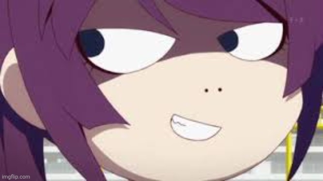 evil anime smile | image tagged in evil anime smile | made w/ Imgflip meme maker