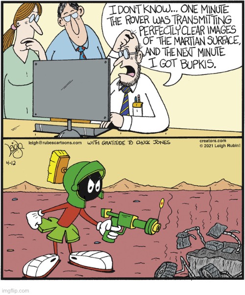 Rubes | image tagged in comics,rubes,mars,rover,marvin the martian,sabotage | made w/ Imgflip meme maker