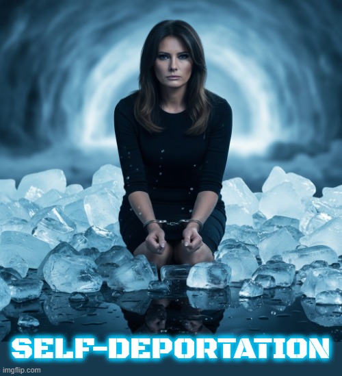 SELF-DEPORTATION | SELF-DEPORTATION | image tagged in self-deportation,ice,illegal immigrant,melania trump,chain migration,anchor baby | made w/ Imgflip meme maker