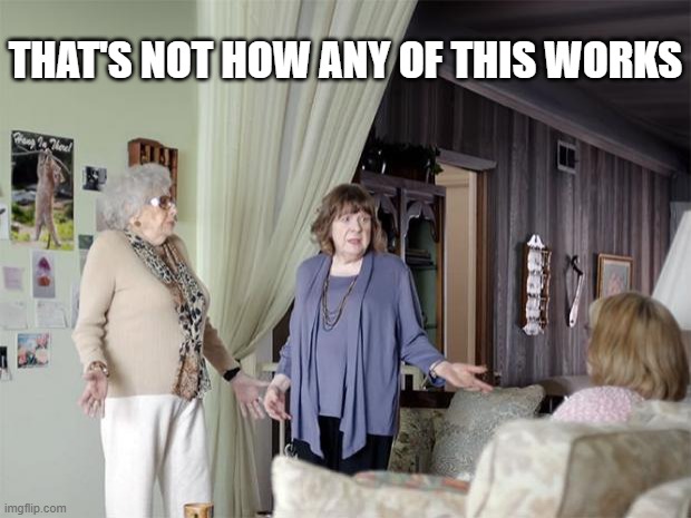That's Not How Any Of This Works | THAT'S NOT HOW ANY OF THIS WORKS | image tagged in that's not how any of this works | made w/ Imgflip meme maker