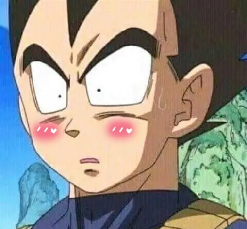 vegeta blush Blank Meme Template