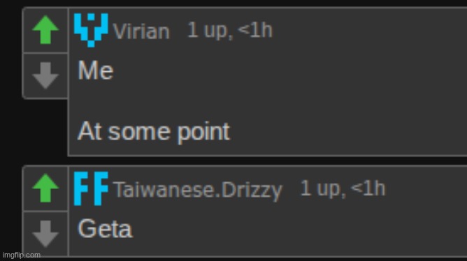 forgot to specify im using the most upvoted comment uhhhh which one goes in the second tier | made w/ Imgflip meme maker