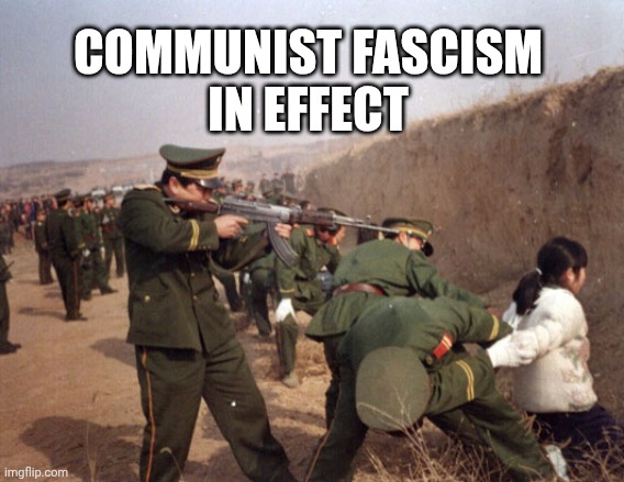 China Gun Control | COMMUNIST FASCISM
IN EFFECT | image tagged in china gun control | made w/ Imgflip meme maker