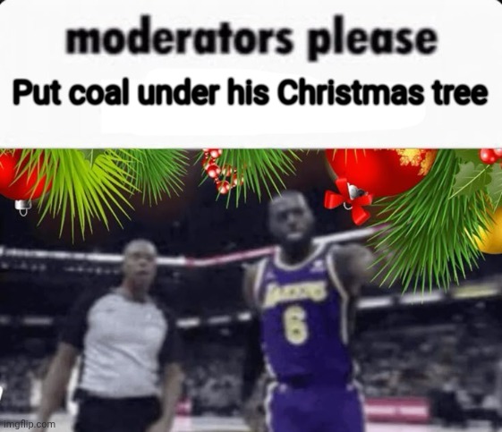 Moderators please gift this man | Put coal under his Christmas tree | image tagged in moderators please gift this man | made w/ Imgflip meme maker