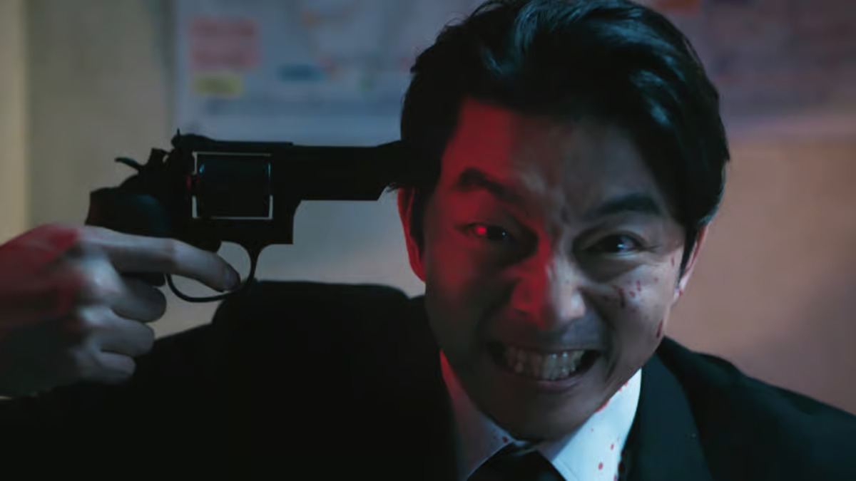 Squid Salesman pointing gun at himself Blank Meme Template