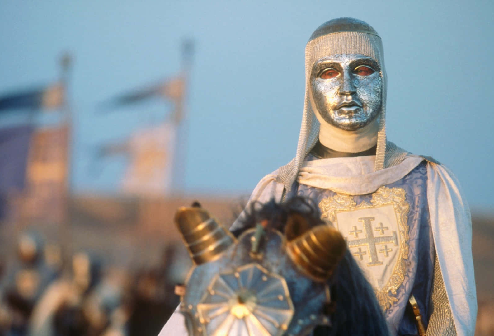 King Baldwin on horse Blank Meme Template