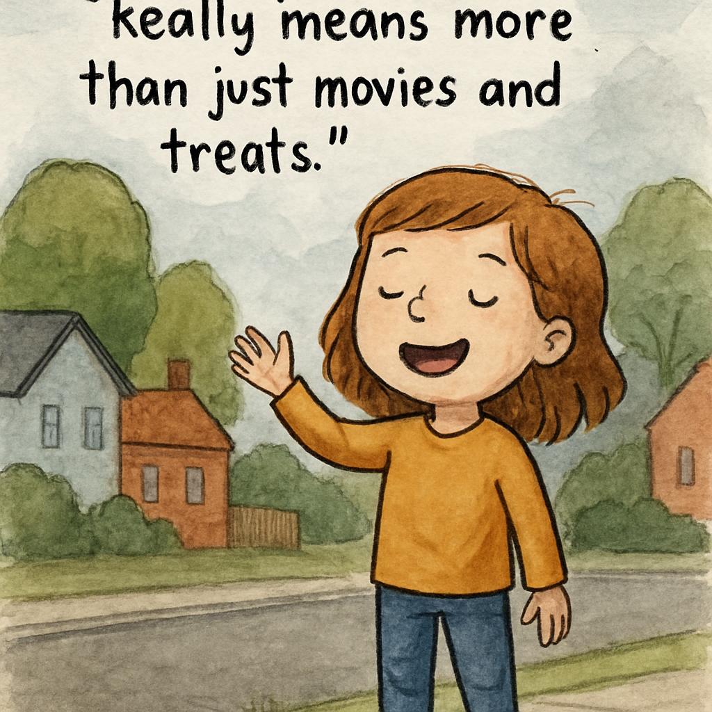 "But Sharing" said Jeannie, outside on the street, "Really means Blank Meme Template