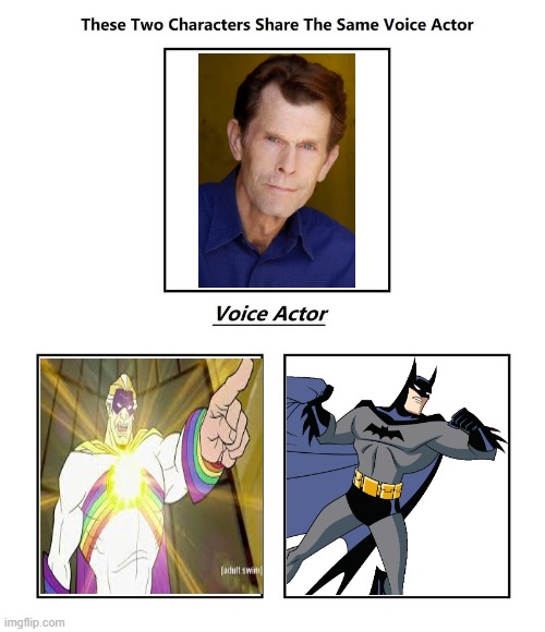 Kevin Conroy (R.I.P) | image tagged in same voice actor,kevin conroy,batman,venture bros,adult swim,dc comics | made w/ Imgflip meme maker