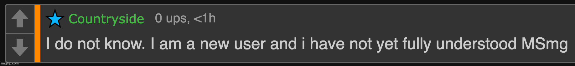 "I am a new user" yet spells it as MSmg and not MSMG | made w/ Imgflip meme maker