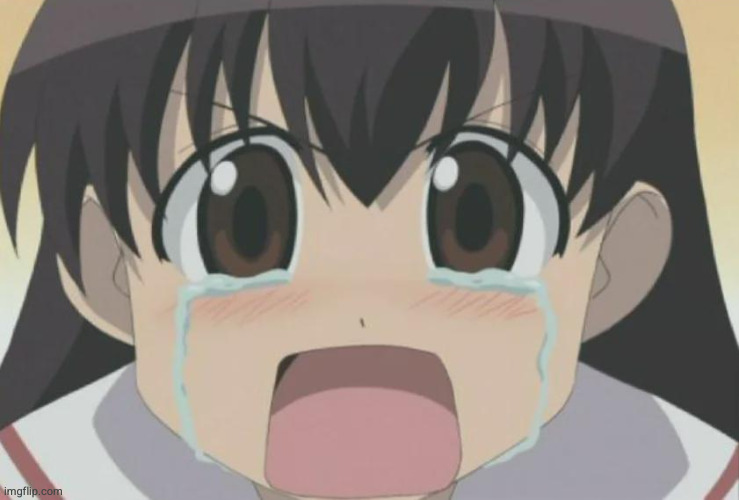 Tomo Takino cry | image tagged in tomo takino cry | made w/ Imgflip meme maker