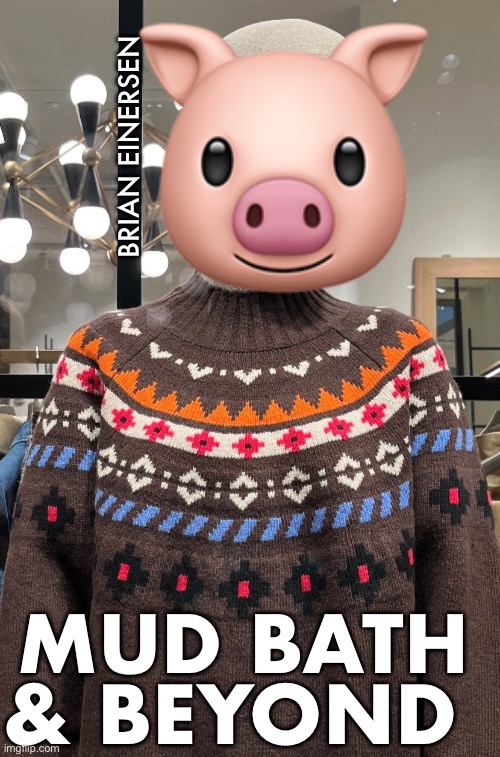 🐷; BRIAN EINERSEN; MUD BATH; & BEYOND | image tagged in fashion,weekend max mara,max mara,sweater,piggy peloton,brian einersen | made w/ Imgflip meme maker
