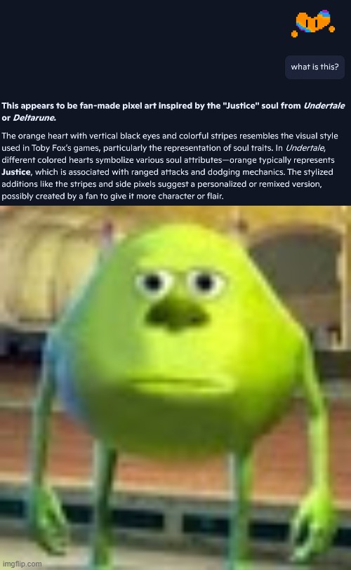 . | image tagged in sully wazowski | made w/ Imgflip meme maker