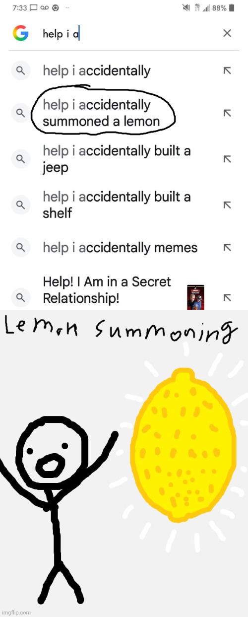 Cursed Google Search | image tagged in google search,drawing,lemon | made w/ Imgflip meme maker