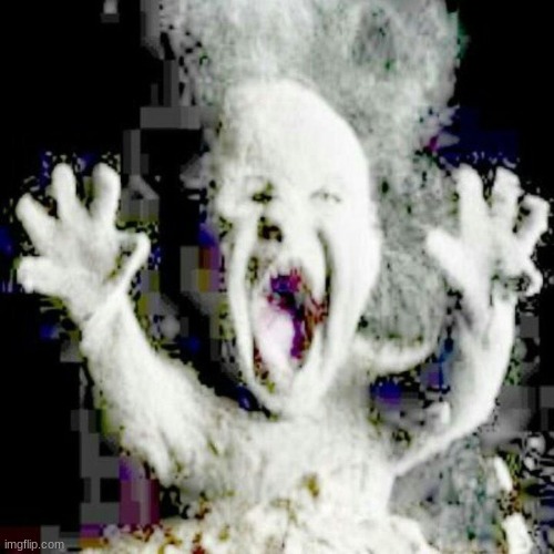 i have a sore throat someone strike me down | image tagged in low quality ash baby | made w/ Imgflip meme maker