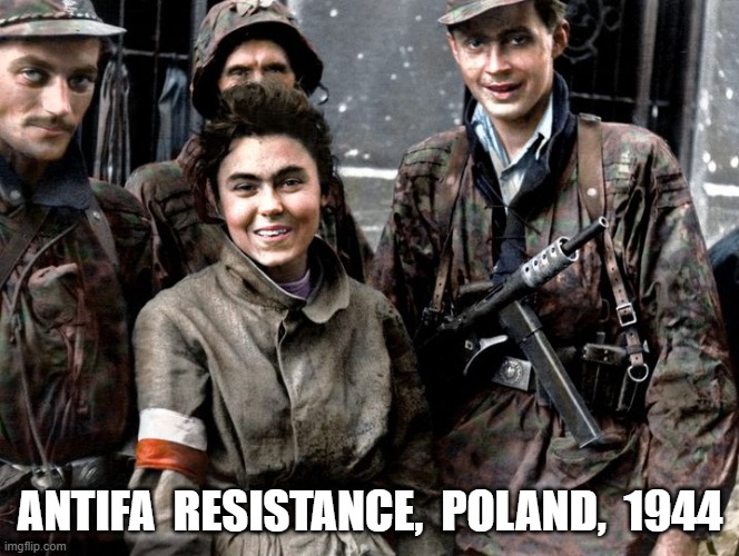 Pete Hegseth Not Welcome Here | ANTIFA  RESISTANCE,  POLAND,  1944 | image tagged in antifa | made w/ Imgflip meme maker