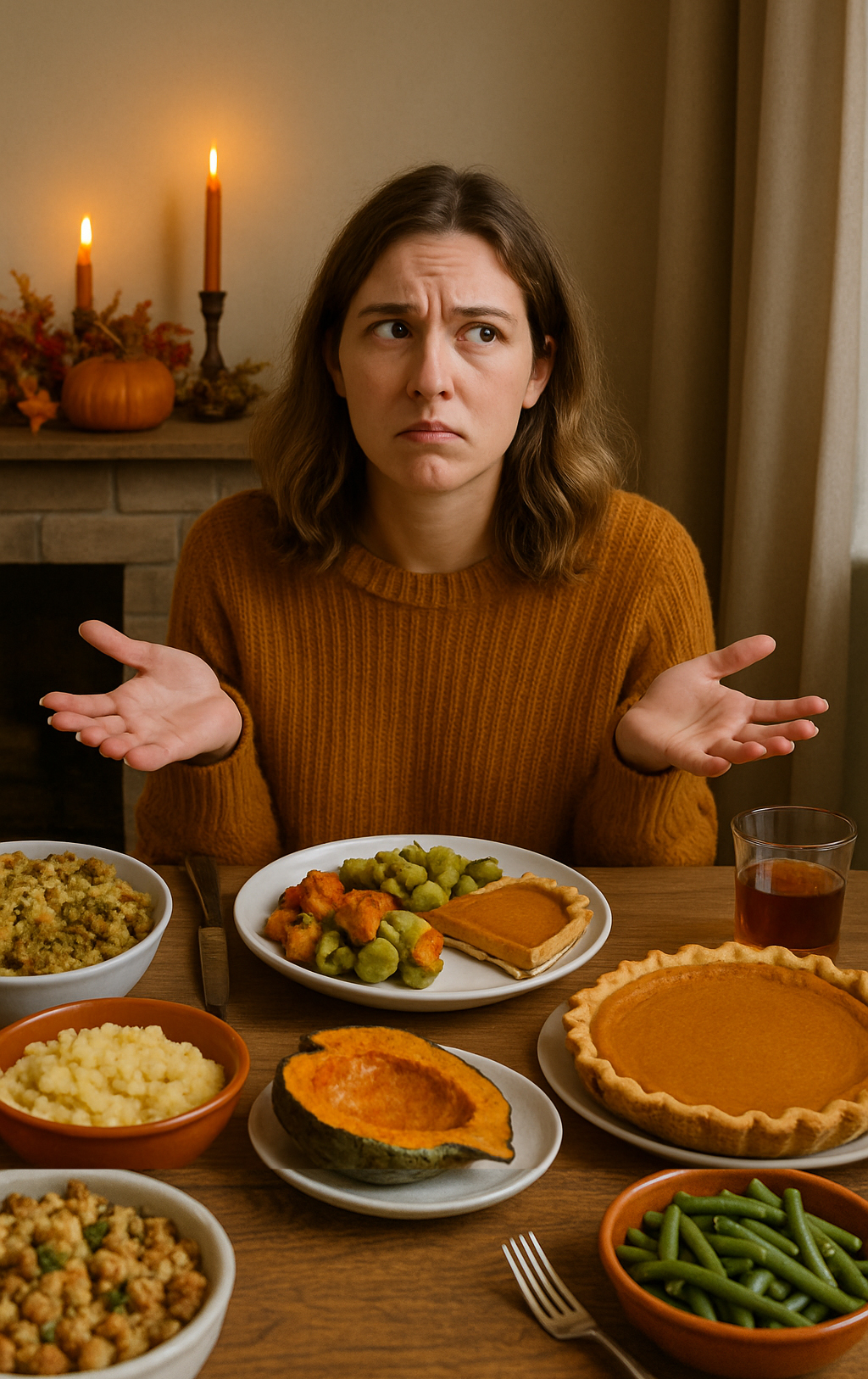 Thanksgiving without turkey Blank Meme Template