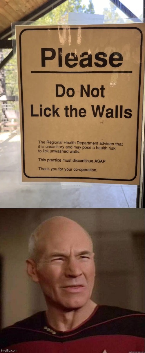 No Wall Licking | image tagged in wall,dafuq did i just read,funny signs,why,excuse me what the frick,licking | made w/ Imgflip meme maker