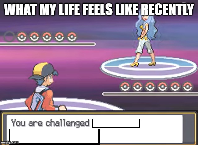 The lack of variation of dishes : ++Mental Illness | WHAT MY LIFE FEELS LIKE RECENTLY | image tagged in you are challenged by elite four karen | made w/ Imgflip meme maker