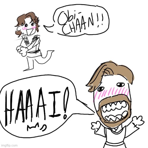 This is close to not anime themed, but I think it’s close enough | image tagged in anime,star wars,anakin,obi wan kenobi,memes | made w/ Imgflip meme maker