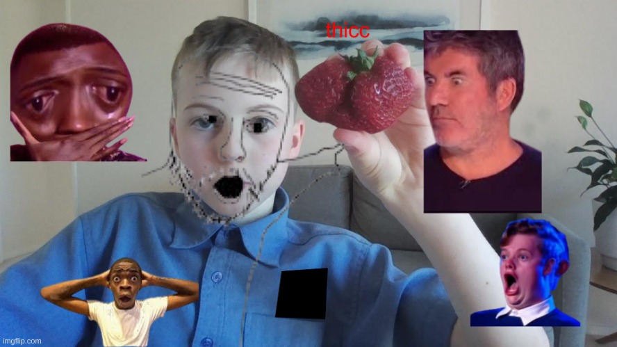 thicc strawberry | image tagged in strawberry | made w/ Imgflip meme maker