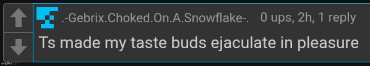 this made my taste buds ejaculate Blank Meme Template