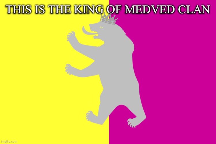 High Quality The king white bear Blank Meme Template